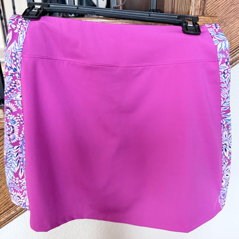 Tommy Bahama Magenta A-Line Skirt with Floral Side Panels- size small